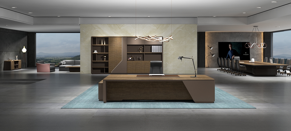 ヴィーデンシリーズ 高級エグゼクティブデスク モダンシンプル 多機能配線ボックス付き 高性能大班台 ヴィーデンシリーズ 高級エグゼクティブデスク モダンシンプル 多機能配線ボックス付き 高性能大班台