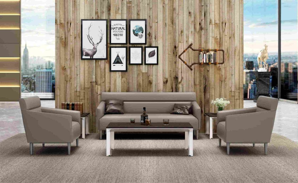 wd2090シリーズオフィスレセプションソファ イタリア輸入「陽光」ブランド牛皮 デュポン高密度高反発スポンジ 人体工学設計