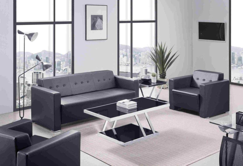 wd2126シリーズオフィスレセプションソファ 高級超繊維レザー デュポン高密度高反発スポンジ 人体工学設計