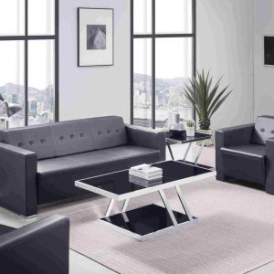 wd2126シリーズオフィスレセプションソファ 高級超繊維レザー デュポン高密度高反発スポンジ 人体工学設計