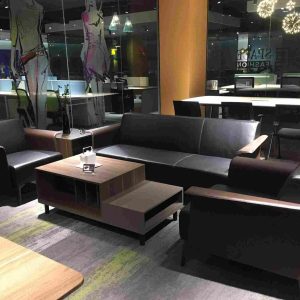 wd1902シリーズオフィスレセプションソファ 高級超繊維レザー デュポン高密度高反発スポンジ 人体工学設計