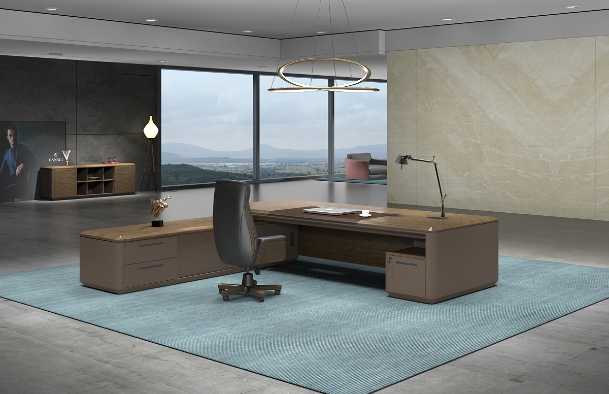 ヴィーデンシリーズ 高級エグゼクティブデスク モダンシンプル 多機能配線ボックス付き 高性能大班台 ヴィーデンシリーズ 高級エグゼクティブデスク モダンシンプル 多機能配線ボックス付き 高性能大班台