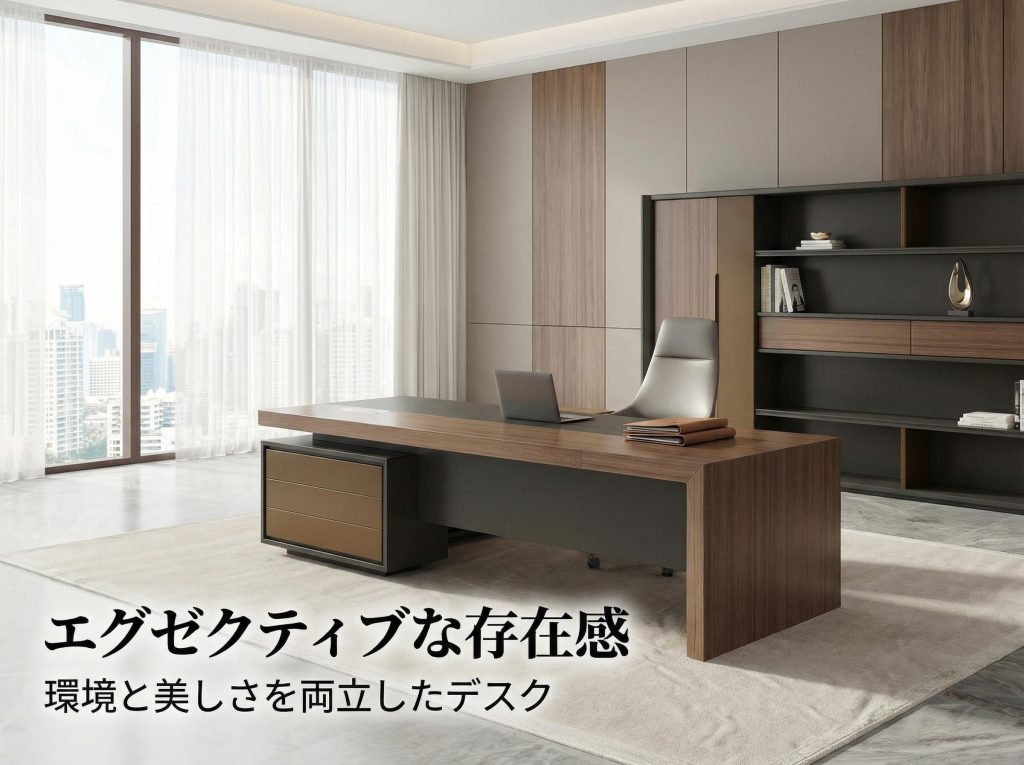 ミンチェシリーズ 高級エグゼクティブデスク 天然ウォールナット木皮 黒ヘアライン反転配線ボックス 多機能コンセント ミンチェシリーズ 高級エグゼクティブデスク 天然ウォールナット木皮 黒ヘアライン反転配線ボックス 多機能コンセント