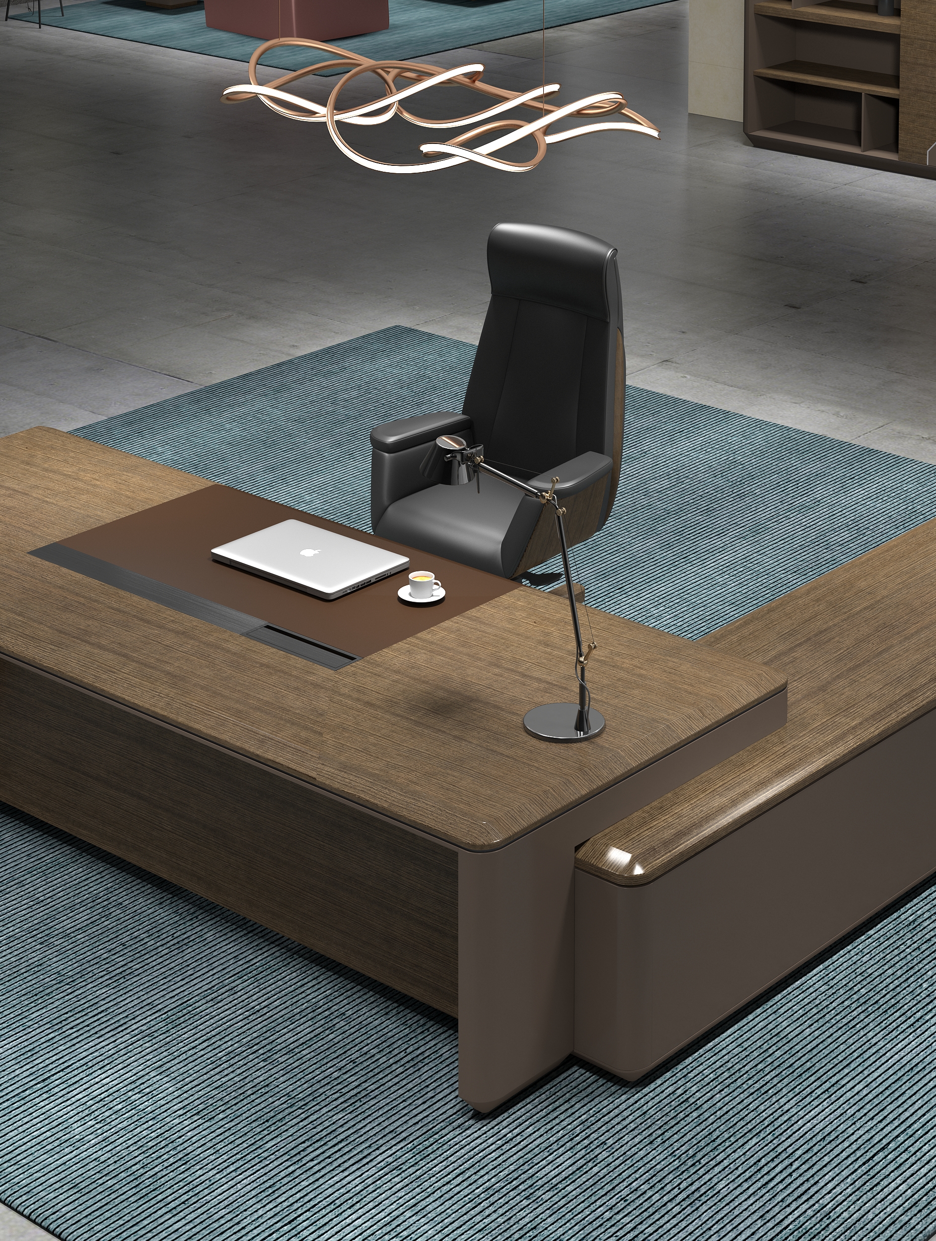 ヴィーデンシリーズ 高級エグゼクティブデスク モダンシンプル 多機能配線ボックス付き 高性能大班台 ヴィーデンシリーズ 高級エグゼクティブデスク モダンシンプル 多機能配線ボックス付き 高性能大班台