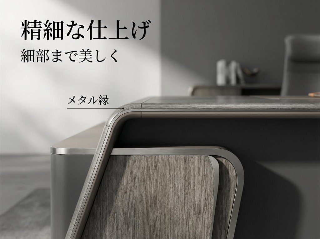 高級エグゼクティブデスク タイ輸入グレーエルム 指紋ロック 電力轨道コンセント付きハオルイシリーズ