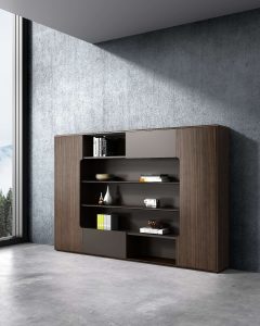 ギークシリーズ ブックケース ファイルキャビネット 輸入天然直紋クルミ木皮 上思華林e1級高密度板 华润pu塗料