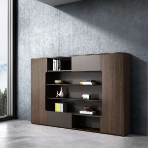 ギークシリーズ ブックケース ファイルキャビネット 輸入天然直紋クルミ木皮 上思華林e1級高密度板 华润pu塗料