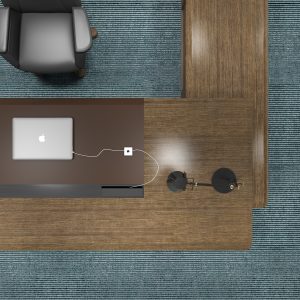 ヴィーデンシリーズ 高級エグゼクティブデスク モダンシンプル 多機能配線ボックス付き 高性能大班台