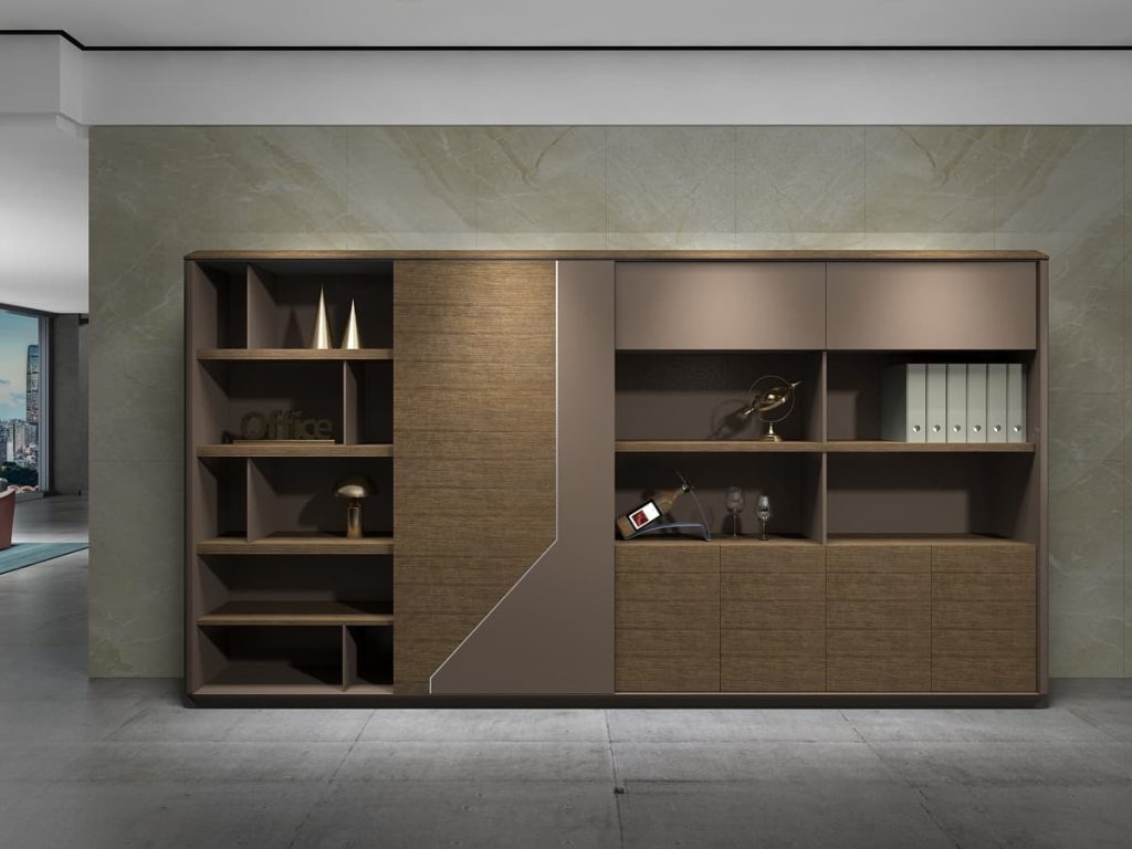 ヴィデンシリーズ ブックケース ファイルキャビネット 輸入天然直紋クルミの木皮 上思華林e0級高密度板 bmb金具