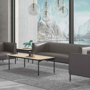 s2086シリーズオフィスレセプションソファ 高級超繊維レザー デュポン高密度高反発スポンジ 人体工学設計