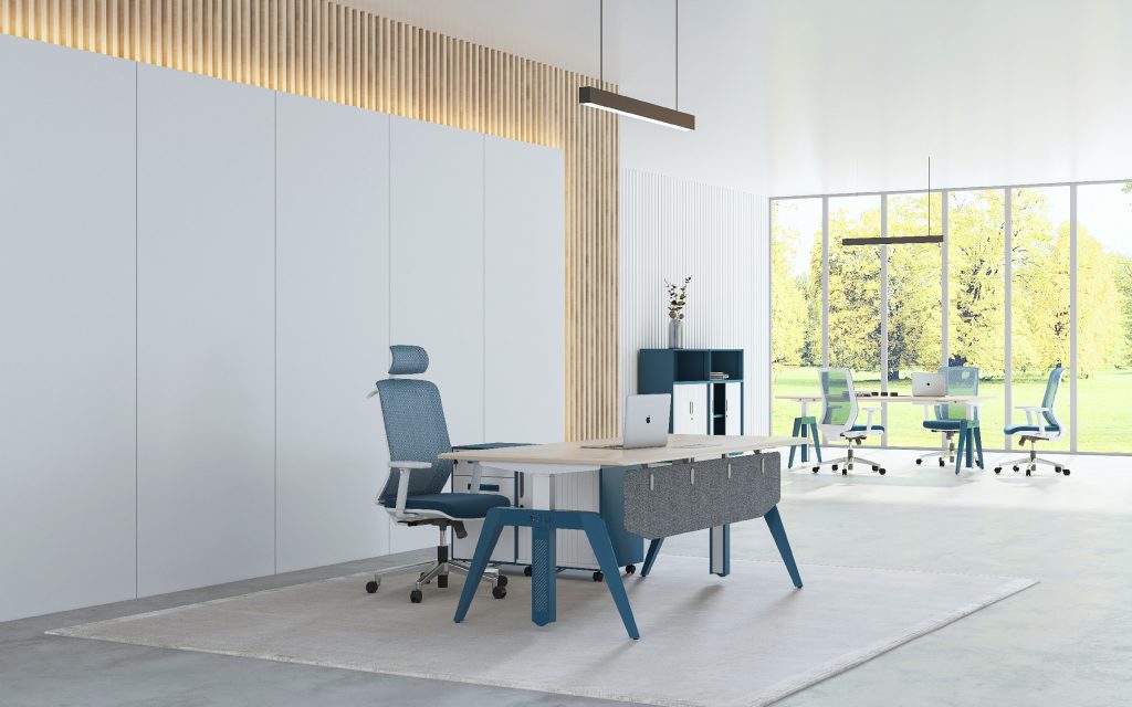 カスマン昇降式執務机 ダブルモーター電動昇降 環境にやさしい粉体塗装 集線ボックス付き 宝鋼製スチールフレーム 冠輝五金 オフィス家具