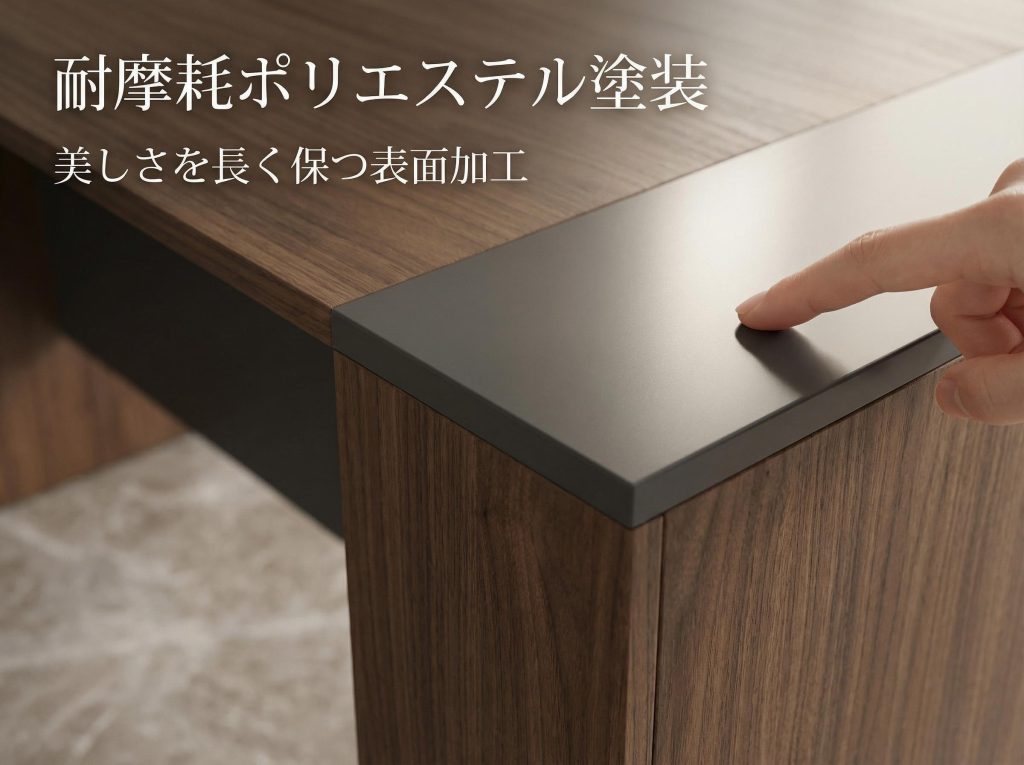 ミンチェシリーズ 高級エグゼクティブデスク 天然ウォールナット木皮 黒ヘアライン反転配線ボックス 多機能コンセント ミンチェシリーズ 高級エグゼクティブデスク 天然ウォールナット木皮 黒ヘアライン反転配線ボックス 多機能コンセント