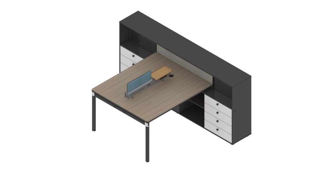 格調eタイプ 2人・4人組み合わせスタッフデスク 豊林e0グレード 収納スペース豊富