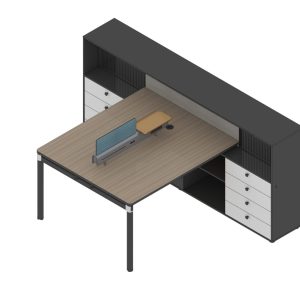 格調Fタイプ 2人・4人組み合わせスタッフデスク 豊林e0グレード 収納スペース豊富
