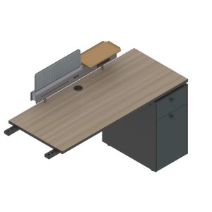 格調aタイプ スタッフデスク 豊林e0グレード アルミニウム拉丝反転線蓋 宝鋼鋼架脚