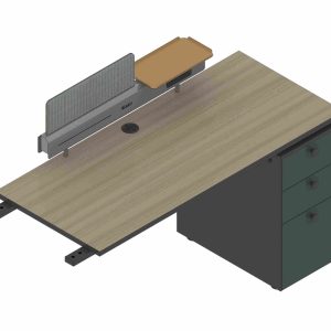 格調bタイプ スタッフデスク 豊林e0グレード アルミニウム拉丝反転線蓋 宝鋼鋼架脚