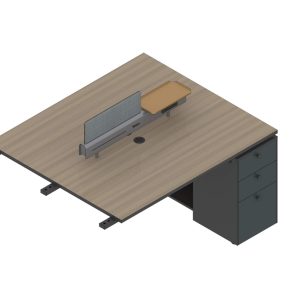 格調bタイプ スタッフデスク 豊林e0グレード アルミニウム拉丝反転線蓋 宝鋼鋼架脚