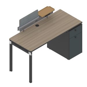 格調aタイプ スタッフデスク 豊林e0グレード アルミニウム拉丝反転線蓋 宝鋼鋼架脚