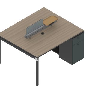 格調aタイプ スタッフデスク 豊林e0グレード アルミニウム拉丝反転線蓋 宝鋼鋼架脚