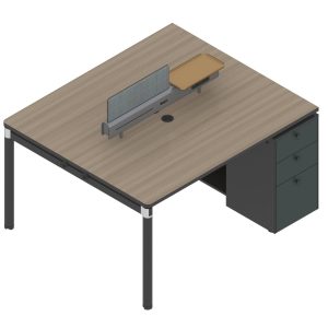 格調bタイプ スタッフデスク 豊林e0グレード アルミニウム拉丝反転線蓋 宝鋼鋼架脚