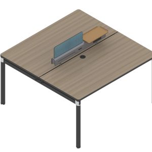 格調cタイプ スタッフデスク 豊林e0グレード アルミニウム拉丝反転線蓋 配線収納