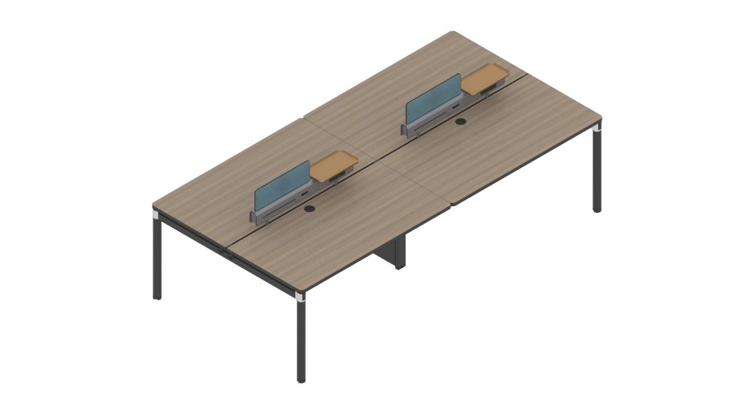 格調Cタイプ スタッフデスク 豊林E0グレード アルミニウム拉丝反転線蓋 配線収納 auto draft