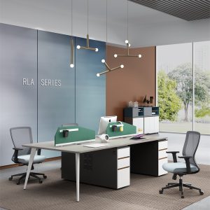 ローランドシリーズc款 社員用デスク 豊林e0級環境保護刨花板 ドイツ夏特化粧紙 オフィス家具