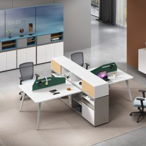 ローランドシリーズjタイプ コンビネーションスタッフデスク 豊林e0グレード 宝鋼鋼架脚