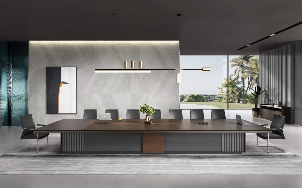 领御シリーズ会議机 豊林e0級高密度パーティクルボード 德国夏特饰面纸 冠辉五金