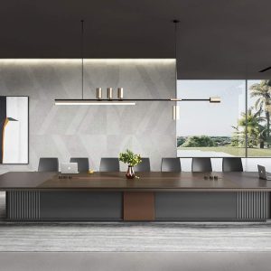 领御シリーズ会議机 豊林e0級高密度パーティクルボード 德国夏特饰面纸 冠辉五金