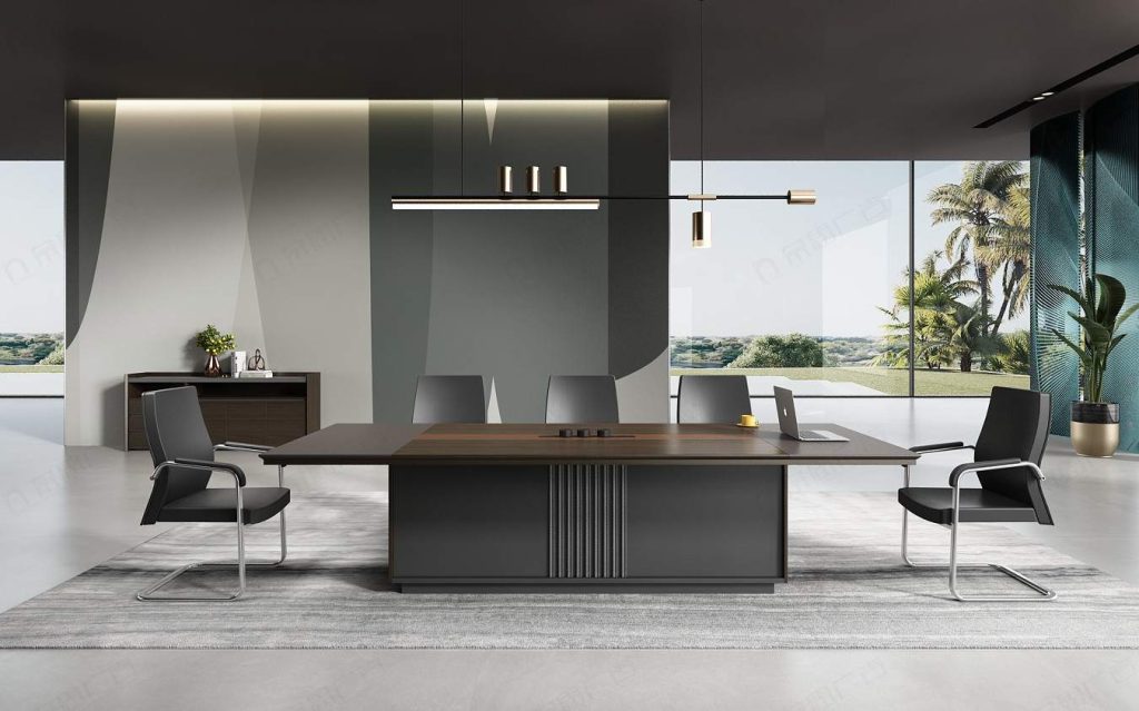 领御シリーズ会議机 豊林e0級高密度パーティクルボード 德国夏特饰面纸 冠辉五金