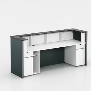 ブランドシリーズ フロントレセプションデスク 豊林e0級高密度パーティクルボード ドイツ夏特化粧紙 冠輝金具