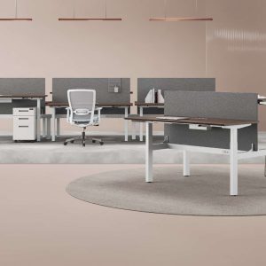 カスター昇降シリーズ スタッフデスク 無公害噴粉加工 双電動モーター プロフェッショナルオフィス