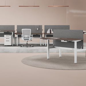 カスター昇降シリーズ スタッフデスク 無公害噴粉加工 双電動モーター プロフェッショナルオフィス