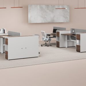 カスター昇降シリーズ スタッフデスク 無公害噴粉加工 双電動モーター プロフェッショナルオフィス