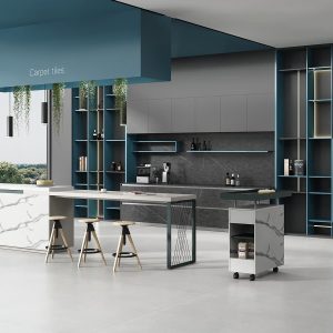 領御シリーズ バーティーテーブル 豊林e0級高密度パーティクルボード 60mm複合加厚板 鋼製台脚 冠輝金具