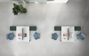 領御シリーズeタイプ職員机 豊林e0級環境保護パーティクルボード ドイツシャッター仕上げ 宝鋼スチールフレーム オフィス家具