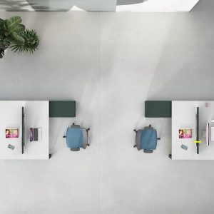 領御シリーズeタイプ職員机 豊林e0級環境保護パーティクルボード ドイツシャッター仕上げ 宝鋼スチールフレーム オフィス家具