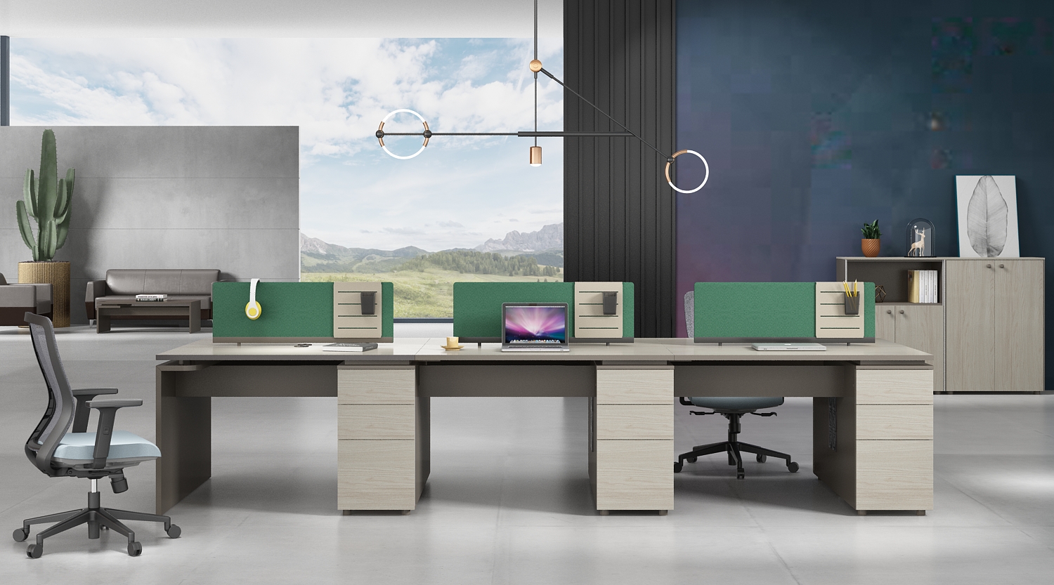 オフィス社員用デスク オークシリーズd款 86コンセント対応 配線通路 多機能収納 オフィス社員用デスク オークシリーズd款 86コンセント対応 配線通路 多機能収納