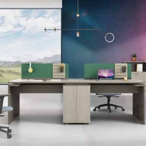  オークシリーズc款 社員用デスク 豊林e0級環境保護刨花板 ドイツ夏特化粧紙 オフィス家具