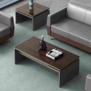 オークシリーズ オフィスコーヒーテーブル 豊林e0級高密度パーティクルボード ドイツ夏特化粧紙 ラミノ接続 45度拼接