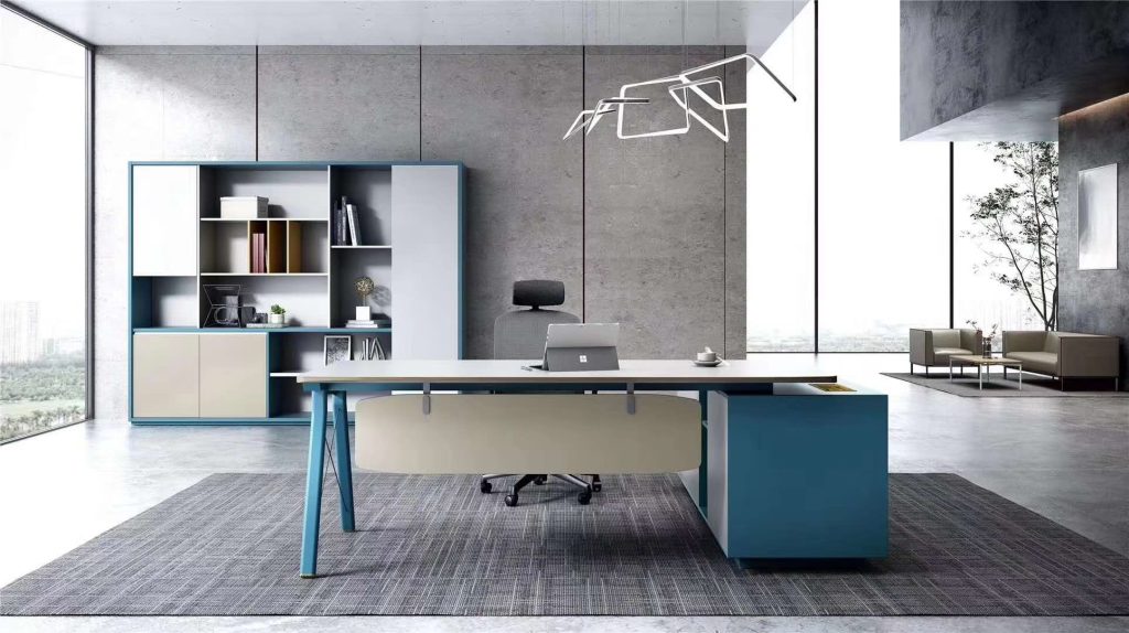 ピーターシリーズ執務机 br文房具線盒付き 86タイプコンセント孔予約 パソコン本体収納+配線整理機能