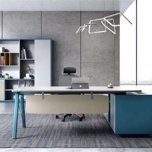 ピーターシリーズ執務机 br文房具線盒付き 86タイプコンセント孔予約 パソコン本体収納+配線整理機能