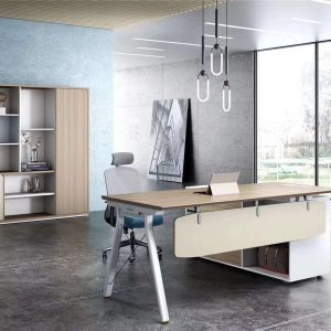 ピーターシリーズ執務机 br文房具線盒付き 86タイプコンセント孔予約 パソコン本体収納+配線整理機能