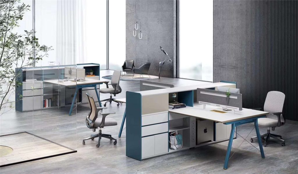 ピーターシリーズdタイプ スタッフデスク 豊林e0グレード ノーハンドル 並べてずらし組立て