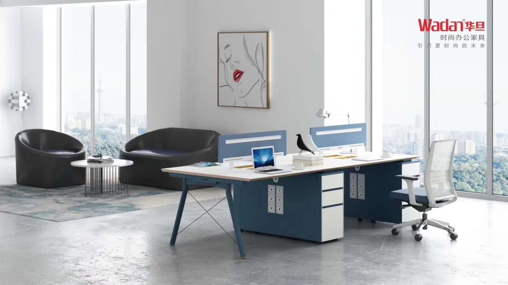 ピーターシリーズbタイプ スタッフデスク 豊林e0グレード ノーハンドルデザイン 宝鋼鋼架脚現代的オフィス家具です