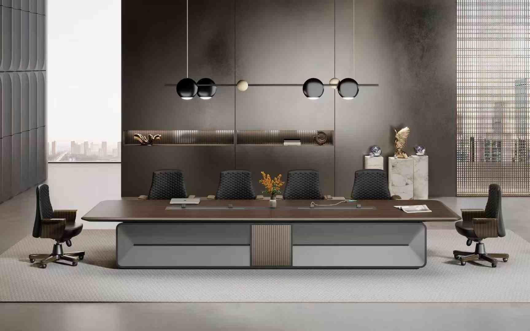 浩然シリーズ会議机 北米黒クルミ木皮 e0級基材 华润pu塗料 電力軌道コンセント 浩然シリーズ会議机 北米黒クルミ木皮 e0級基材 华润pu塗料 電力軌道コンセント