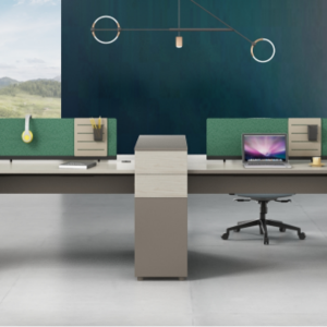 オフィス社員用デスク オークシリーズg款 86コンセント対応 配線通路 多機能収納