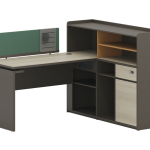 オフィス社員用デスク オークシリーズj款 86コンセント対応 配線通路 多機能収納