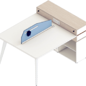 ローランドシリーズFタイプ スタッフデスク 豊林E0グレード 宝鋼鋼架脚 ラミノ接続